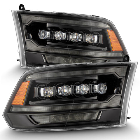 09' - 18' RAM LED Alpharex NOVA-Series Alpha-Black (5th Gen HD Style) Headlights