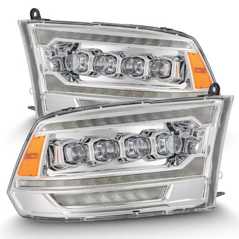 09' - 18' RAM LED Alpharex NOVA-Series Chrome (5th Gen HD Style) Headlights