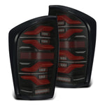 16' - 22' Toyota Tacoma Alpharex LUXX Series Taillights (Red on Red)