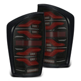 16' - 22' Toyota Tacoma Alpharex LUXX Series Taillights (Red on Red)