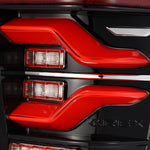 16' - 22' Toyota Tacoma Alpharex LUXX Series Taillights (Red on Red)