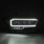 16' - 22' Toyota Tacoma Alpharex NOVA Series LED Projector Headlights (Alpha Black)